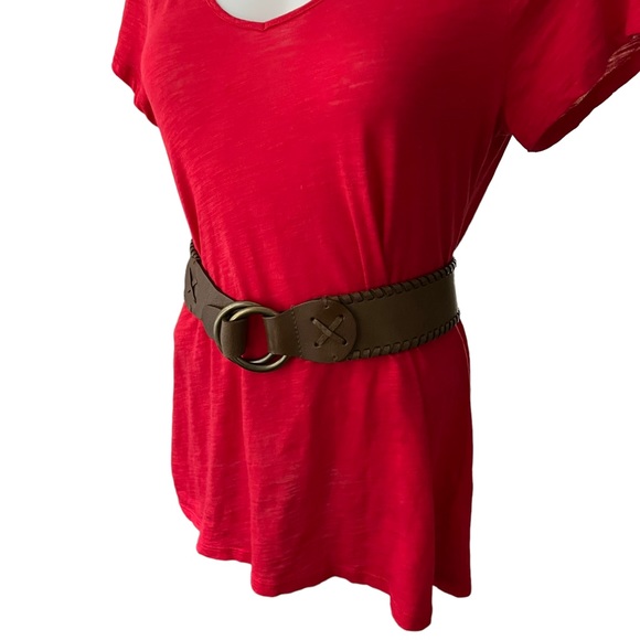 Another Line Inc Wide Hipster Leather Belt, Sz M - Picture 2 of 12